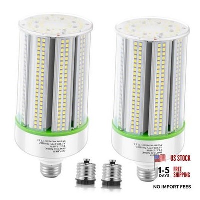 2-Pack 60W LED Corn Light Bulb,E26/E39 LED Bulbs,Super 60.0 Watts