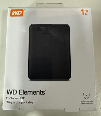 Western Digital Elements Portable Externe Festplatte 1 TB USB 3.0 - Schwarz
