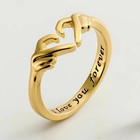 Romantic Heart Hand Hug Ring Adjustable Couple I Love You Forever Jewelry Gift