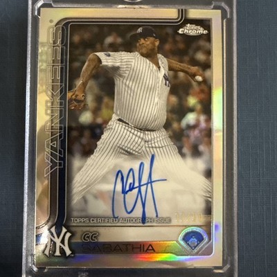 2025 Topps Chrome CC Sabathia Auto 17/50 New York Yankees CLA-CS