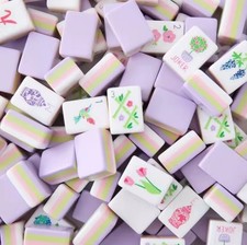 American Mahjong Game Set, 160 Lilac Acrylic Engraved Layered Mah Jong Tiles new