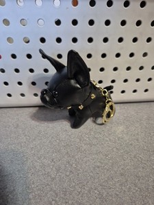 Black French Bulldog Faux Leather Key Chain, Backpack / Purse Clip ~ NEW NO TAGS