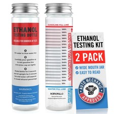 2 Pack Reusable E85 Ethanol Fuel Test Bottles Wide Mouth Gasoline Level Tester
