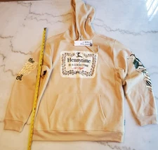 Rebel Minds Men's Henny time all night Hoodie Black 3XL Light Tan Hennessy B28