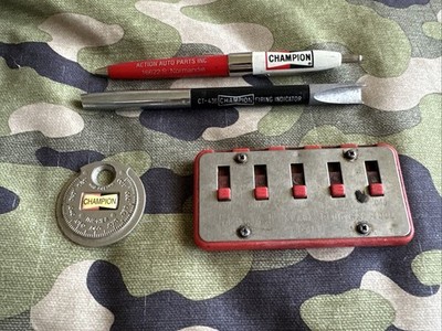 Vintage Champion Spark Plug Accessories Lot