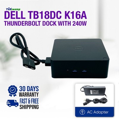 Dell TB18DC Precision Dual USB-C Thunderbolt Dock Station w/ 240W AC Adapter