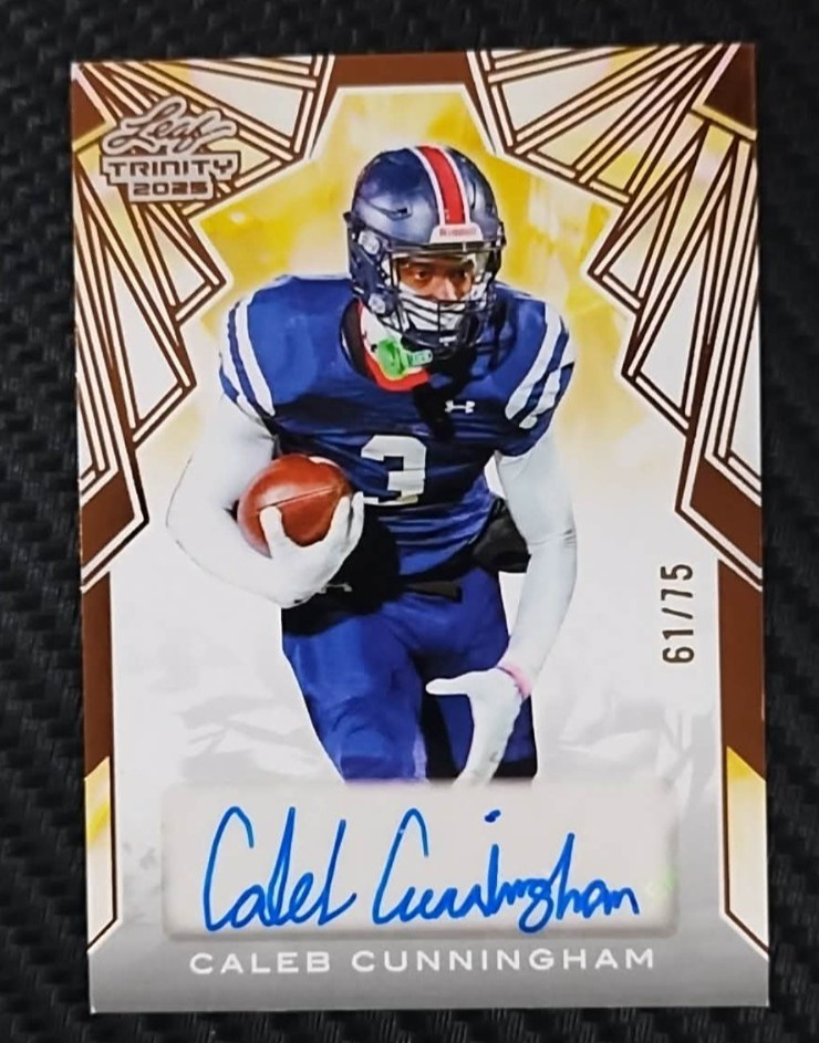 2025 Leaf Trinity Caleb Cunningham Bronze Foil 61/75 AUTO Rookie OLE MISS #BACC2