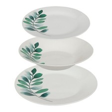 Service de Table 18 Pièces "Végétal" 26cm Blanc