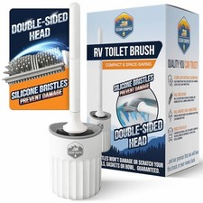 RV Toilet Brush by   Wall-Mounted Set, Silicone, Scratch-Free Dual-Sided