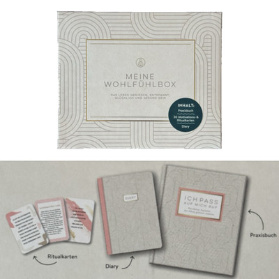 Meine Wohlfühlbox - Geschenkbox mit Praxisbuch, Diary und Ritualkarten - NEU 