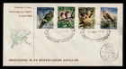 DR WHO 1958 NETHERLANDS ANTILLES FDC BIRD SEMI POST COMBO R56146