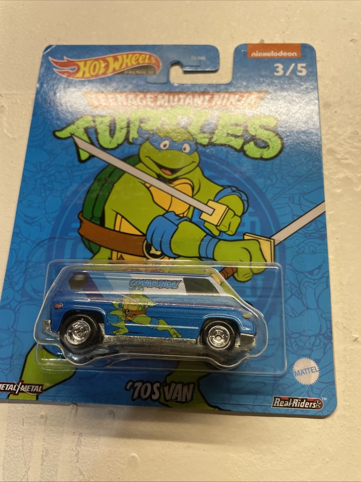 Hot Wheels Premium Teenage Mutant Ninja Turtles Azul Cowabunga Años 70 VAN Leonardo Foto 2 de 3