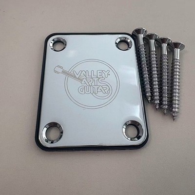 Valley Arts Logo Electric Guitar Neck Plate Serial Customized Store Silver