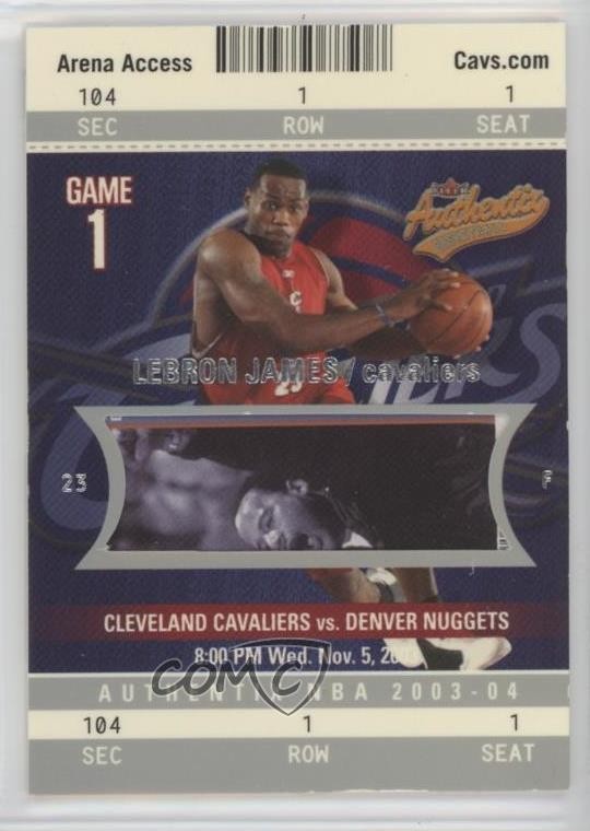 2003-04 Fleer Authentix Rookie Authentix 447/1250 LeBron James #104 0e2x