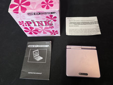 Nintendo Game Boy Advance SP Limited Pink Edition AGS-001 Boxed UK Charger