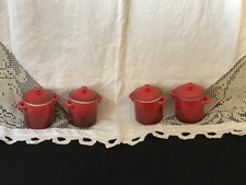 Lot de 4 mini cocottes hautes de présentation, avec couvercles