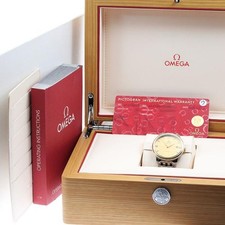 OMEGA DEVILLE PRESTIGE 424.20.37.20.08.001 37mm SS/YG Gold Dial Automatic #C1525