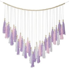 Pink  Purple Macrame Hanging Boho Wall d cor, Purple Wall Decor for Bedroom ...