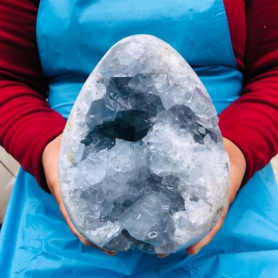 4650g Top natural blue crystal cave quartz crystal cave mineral