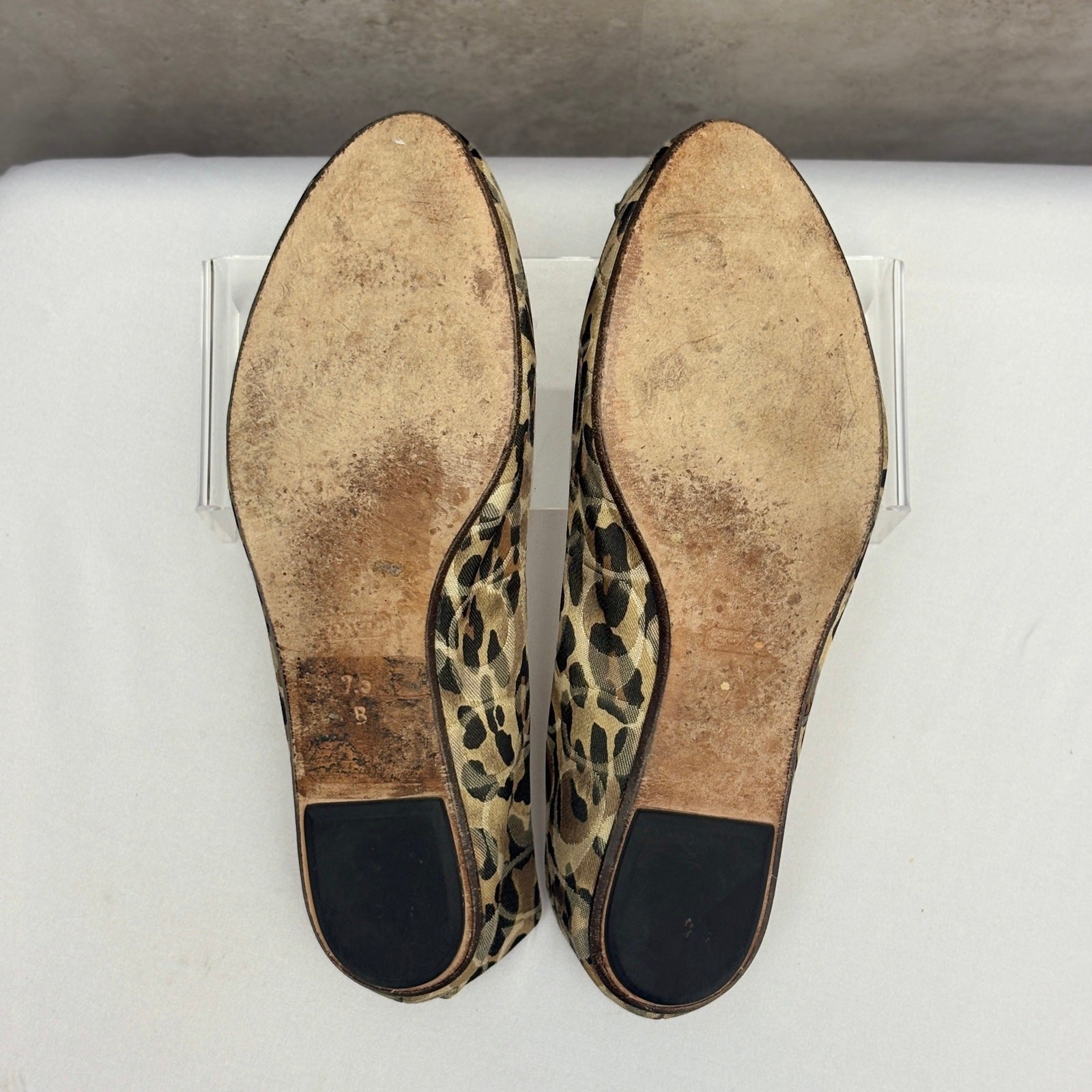 Coach Mimsy Y2K Leopard Print Ballet Flats Braided Rose Slip On Womens ...