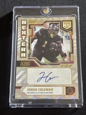 2025 Score Next Era NIL  Auto Jonah Coleman GroundZero/25 (AU, RC) UW🔥BRONCOS🔥