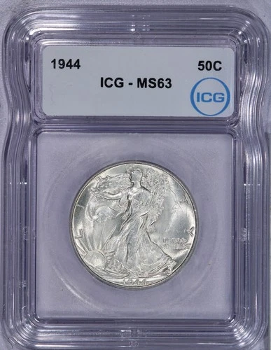1944 Walking Liberty Half Dollar 50c ICG MS63