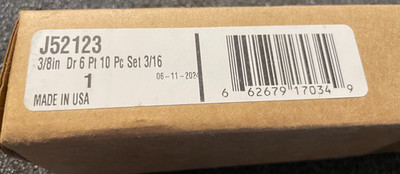 Proto J52123, Proto - 3/8'' Drive 10 Piece Super Short Socket Set - 6 Point