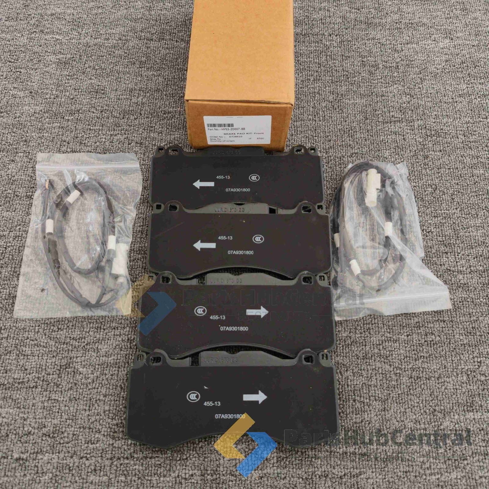 New Front Brake Pads Fits Aston Martin DB11, HY53-2D007-BB + FREE SENSOR