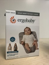 Ergobaby Easy Snug Infant Insert Tan Brown Premium Cotton Newborn from 7-12 lbs