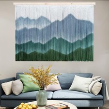 Extra Large Boho Wall Decor For Bedroom Macrame Wall Hanging Dip-Dyed Tapestr...