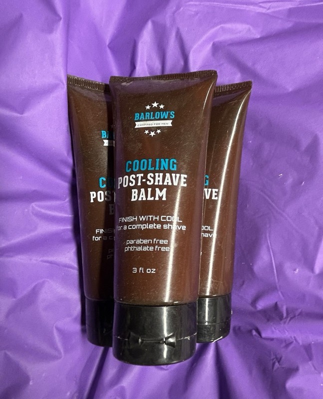 Barlow’s Cooling Post-Shave Balm - Lot Of Three 3 oz Tubes - Discontinued Item!