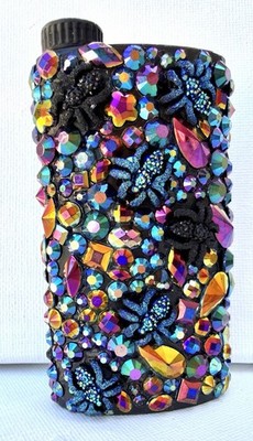 Bling Bic Lighter Holder Rhinestone Case Handmade OOAK Spider Gothic