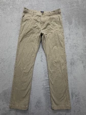 Dockers Pants Mens Measured 32x29 Khaki Slim Tapered Stretch Chino Flat Front