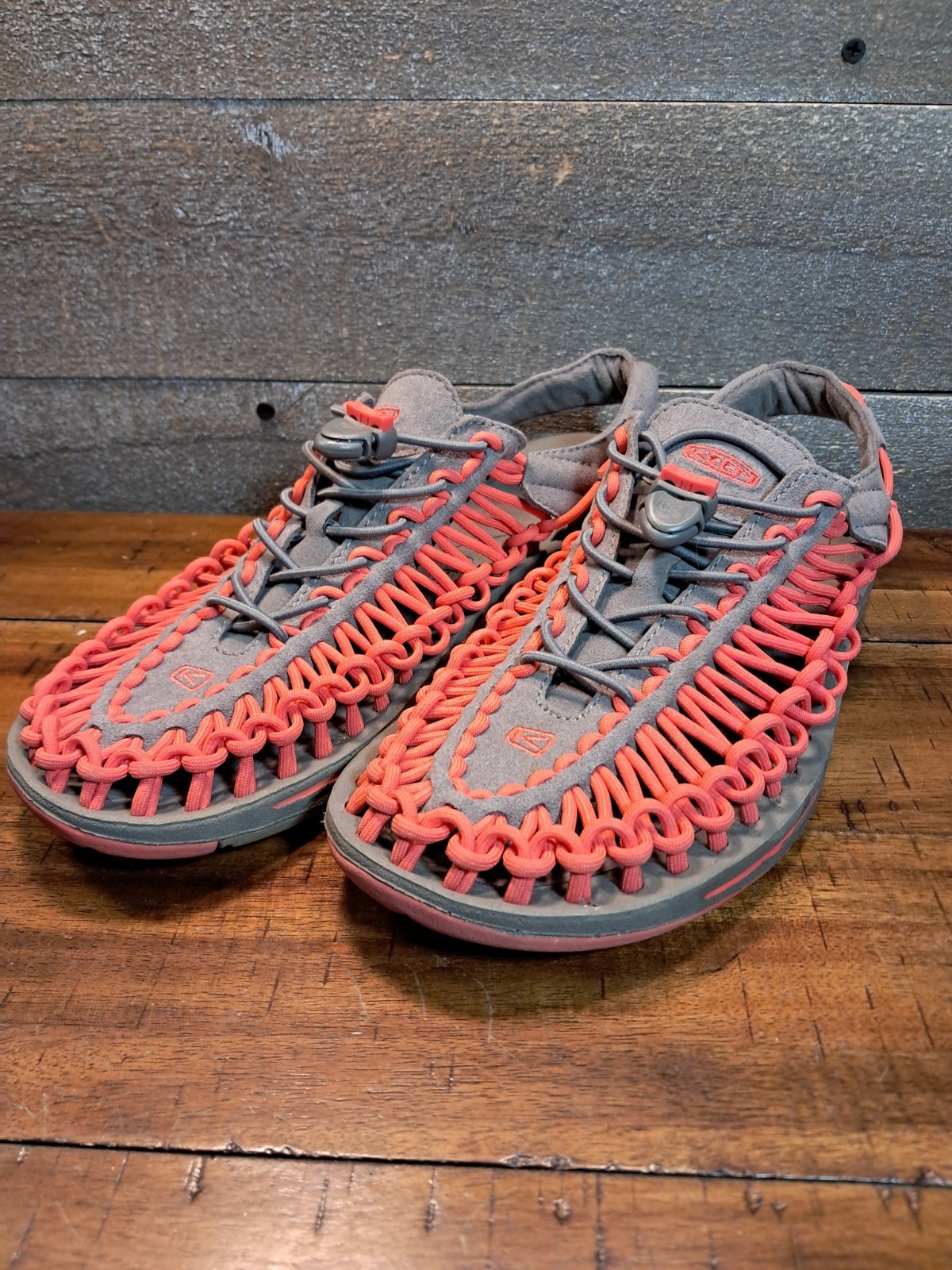 Sandali Keen donna 10 Uneek corda elastica sportivi slingback 1011889 corallo