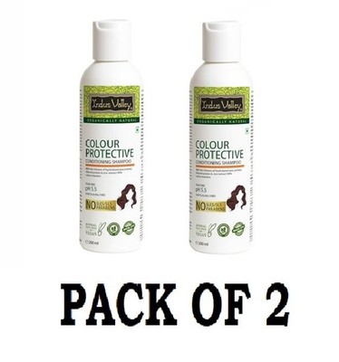 Indus Valley Organic Color Protect Shampoo 200ml x 2 Natural Care Sulfate Free