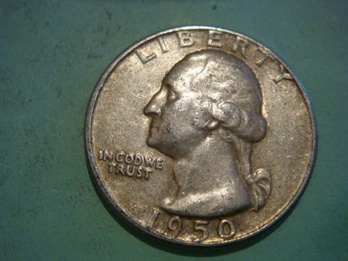 Decent 1950 P Washington Quarter in Fine+ cond actual coin in pic