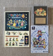 Vintage Nintendo Mario Party 4 Champion Pin Badge, Sticker Set & Lenticular Card