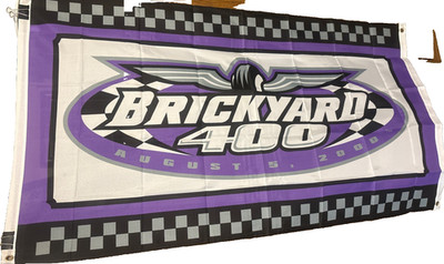 BRICKYARD 400 - AUGUST 5, 2000 - SINGLE SIDED THREE FOOT by FIVE FOOT FLAG !