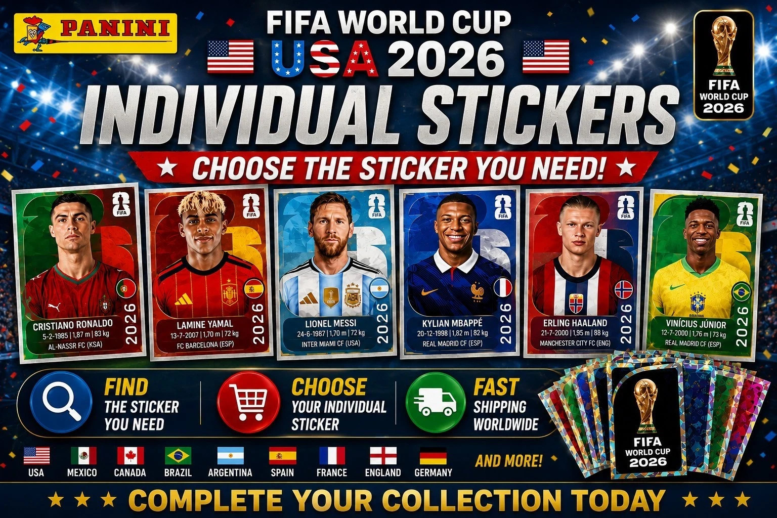 2026 Panini FIFA World Cup Stickers USA Edition #MEX - #SCO - Combined Shipping