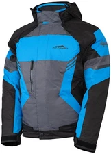 KATAHDIN GEAR KATAHDIN GEAR DAGGER JACKET MENS, BLACK/GREY/BLUE LARGE 84300704