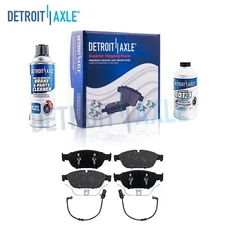 Front Ceramic Brake Pads + Hardware Fluid Kit for Audi 2012-2013 A6 A7 Quattro