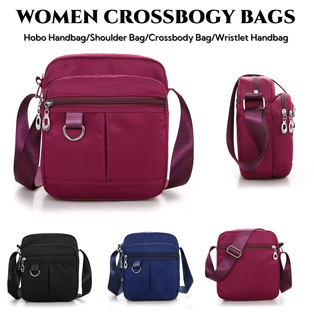 Waterproof Ladies Crossbody Shoulder Bag Purse with Adjustable Strap  