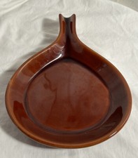 Vintage Bel Terr USA Brown Pottery Glazed Stoneware Skillet Casserole Dish