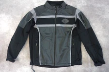 Harley Davidson Men's Juncture Grey Black  Shirt Soft Shell Jacket 97495-12VM L