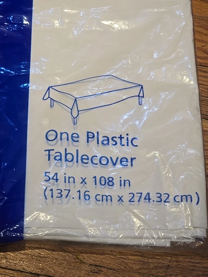 Hoffmaster Table Cover,Plastic,54Inx108in,Wht - Image 2 of 4