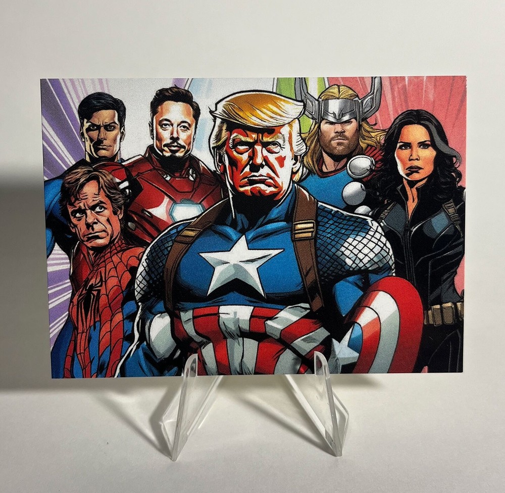 MAGA AVENGERS - Donald Trump, Vance, Tulsi, RFK, Vivek, Elon - 2024 WIN raw card