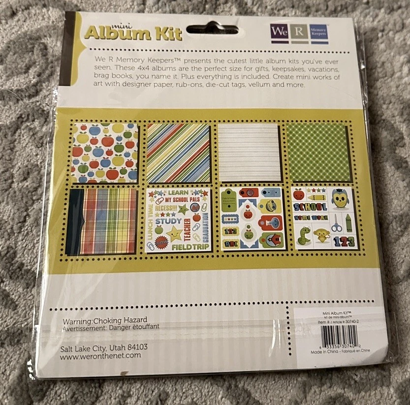 We R Memory Keepers Mini Album Kit SCHOOL 4" x 4" Ring Bound - Image 2 of 2