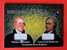 ALEXANDER HAMILTON HAIR STRAND RELIC CARD THOMAS JEFFERSON HISTORIC DNA #d8/61