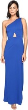 Adrianna Papell 243303 Womens Jersey One Shoulder Gown Dress Royal Size 14