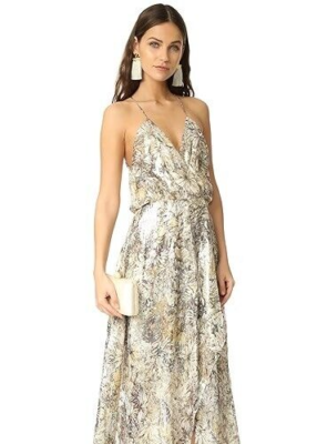 Haute Hippie foil finish shimmery top Size XS